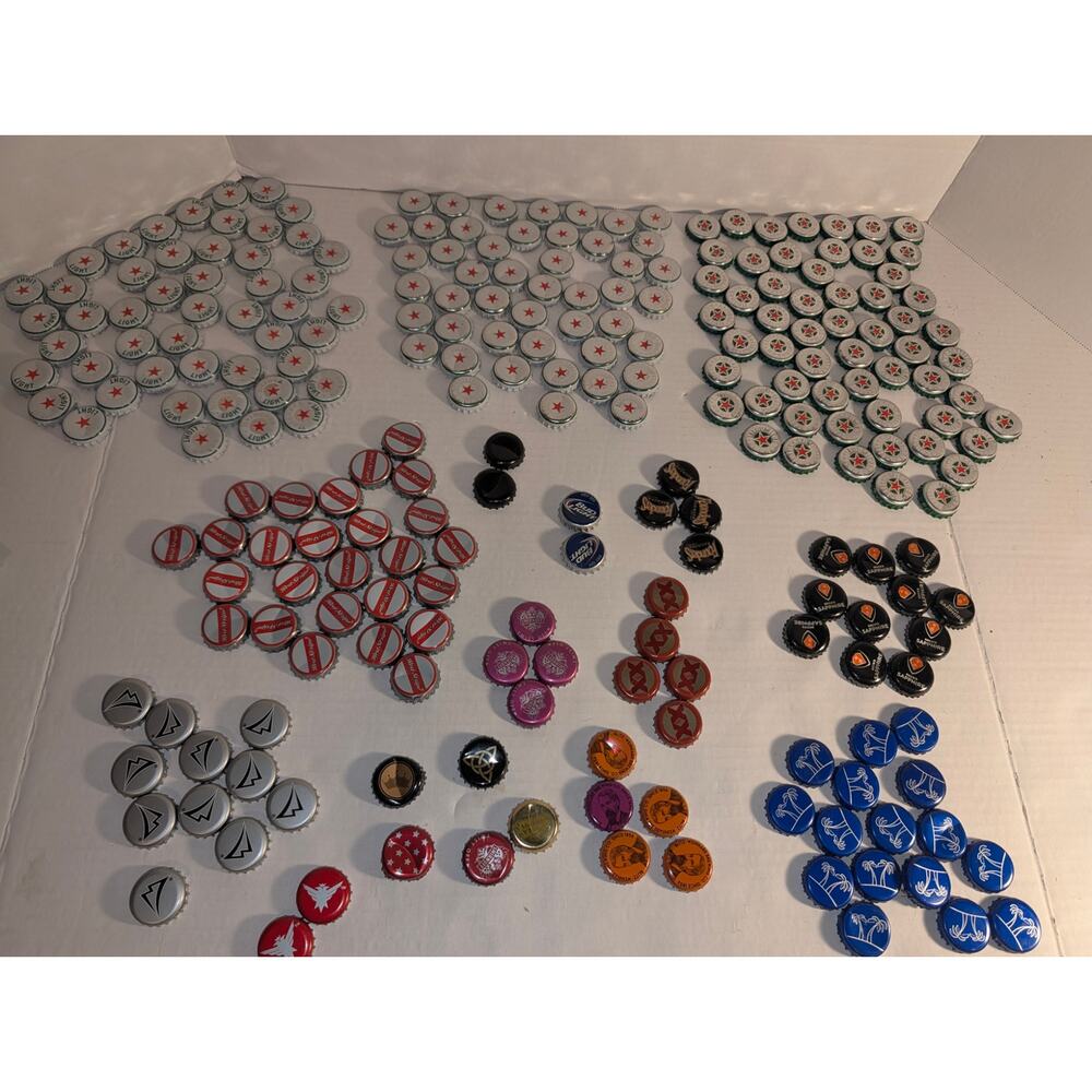 Mixed Lot 250 Vintage Beer Bottle Caps Crafts
